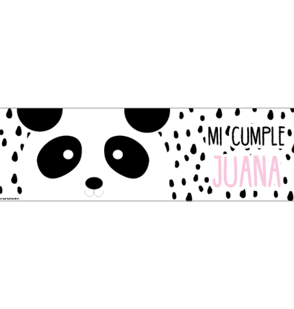 Banner de papel Panda Pers. (rosa/celeste)